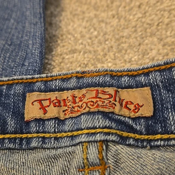 Paris Blues Jeans Womens Size 17 Light Blue Distressed Flare Leg - Picture 4 of 14